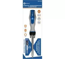 Отвертка с битами Кобальт 646-690 рукоятка ultra grip телескопическая, с набором cr-