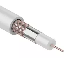 Кабель REXANT RG-59U (75 Oм) Cu/Al/Cu (0,58/Al/48х0,12мм) 64%, 100м, бе 01-2641