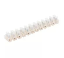 Клеммная колодка REXANT 07-5006 ( уп. 10 штук ) винтовая КВ- 6 (2,5-6 мм²), ток 6А, белая (ЗВИ) 07-5006