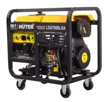 Электростанция дизельная с воздушным охлаждением HUTER LDG  7000LXА открытая 64/2/8