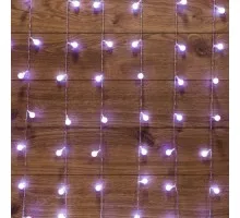 Гирлянда Neon-Night ДОЖДЬ 1,5х1,5 м с насадками шарики d18мм, 144 LED белый 235-045