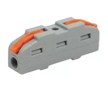 Клемма REXANT СМК 222-421 проходная 1 полюс (0,08-4 мм²), серая (5 шт./уп.) 07-5240-05