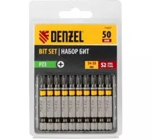 Набор бит Denzel PZ3х50 сталь s2, шестигранный профиль, 10 шт. 11657