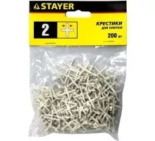 Крестики для плитки STAYER MASTER 2мм 200шт 3380-2