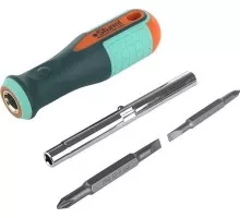 Отвертка с битами Sturm 1040-09-S2 4 в 1 магнит. наконечник,твердость 58 hrc