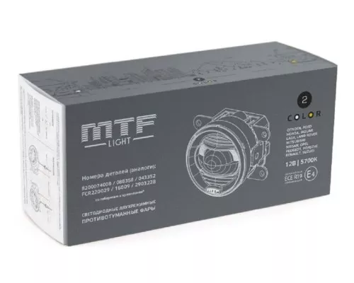 Фары противотуманные MTF LIGHT универсальные, линза, 12В, 5700К, 10Вт, Е4 двухрежимные светодиодные FL10WD Фары противотуманные MTF LIGHT универсальные, линза, 12В, 5700К, 10Вт, Е4 двухрежимные светодиодные FL10WD