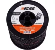 Леска для триммера ECHO 2,4мм/ 270м Black Diamond Line (витой квадрат) [340095073]