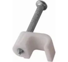 Крепеж кабеля плоский REXANT 4х2 мм, белый (упак. 50 шт) 07-4204