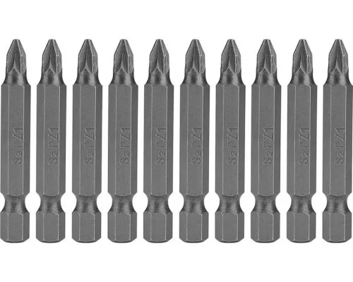 Набор насадок DEKO Pz1*50мм, сталь S2 профессиональных бит (10 шт.) [065-0771]
