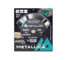 Пильный диск по дереву METALLICA Optima 500x50 мм 80 зубов, Т=4,0 мм прод/поперечн 903100