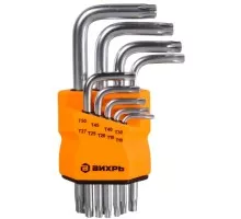 Набор ключей TORX ВИХРЬ 9 шт, T10-T50 73/6/5/12