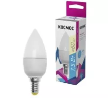Лампа светодиодная КОСМОС CN 7.5W 220V E14 3000K LkecLED7.5wCNE1430