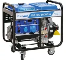 Электростанция дизельная с воздушным охлаждением ТСС SDG 5000 EHA открытая 077012