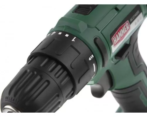 Дрель-шуруповерт аккумуляторная Hammer ACD14BS 2x2Ah, 38Hм в кейсе [101-124]