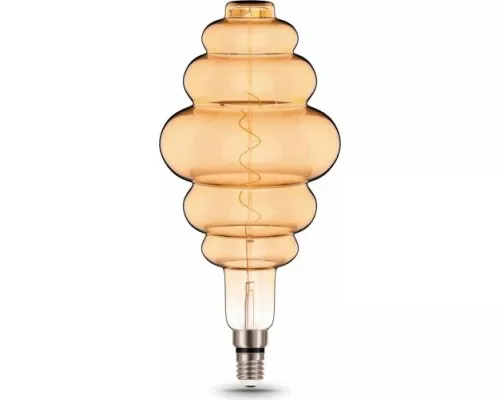 Лампа светодиодная GAUSS Honeycomb filament 6w 420lm 2400к е27 golden flexible led [158802006]
