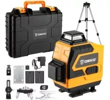 Лазерный уровень DEKO DKLL16 & tripod 1 m в кейсе со штативом 065-0233