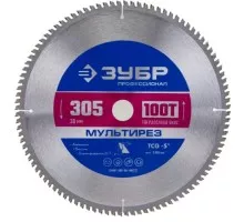 Пильный диск по алюминию ЗУБР Мультирез 305x30мм 100т 36907-305-30-100_z01