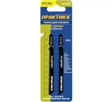 Пилки по дереву ПРАКТИКА T111C 100х75 мм, грубый рез (2шт.) 034-465