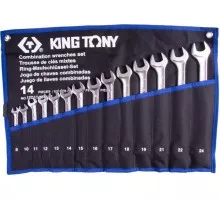 Набор комбинированных ключей KING TONY 8-24 мм чехол из теторона, 14 предметов [12D15MRN01]