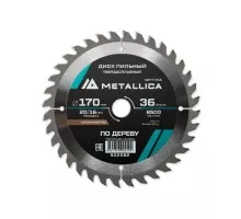 Пильный диск по дереву METALLICA Optima 170x20/16 мм 36 зубов, Т=2,4 мм прод/поперечн 902592