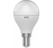 Лампа светодиодная GAUSS Шар basic 7w 470lm 3000k-4000k-6500k е14 изм.цвет.темп 1053147