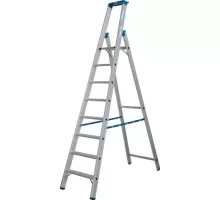 Стремянка алюминиевая KRAUSE STABILO R13 8 перфорированных ступеней 136060