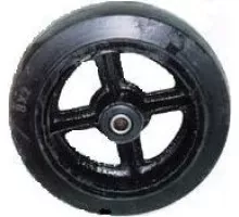 Колесо из литой резины LONGWAY D 80 чугунный обод, D-200 мм 01120040