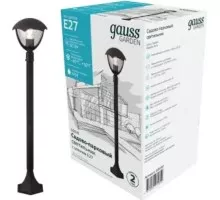 Светильник садово-парковый GAUSS Aura столб 200*200*1000mm, 170-240v / 50hz, 1xe27 GD030