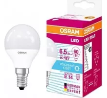 Лампа светодиодная Osram LED Star B 60 p 60 6.5вт 4000к e14 550лм 4058075134263
