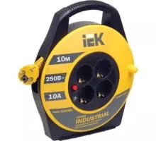 Удлинитель на катушке IEK УК10 2Р+PЕ/10м 3х1,0мм Industrial с термозащитой 4 места WKP14-10-04-10