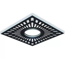 Светильник точечный GAUSS BACKLIGHT квадрат. черный, gu5.3, 3w, led 4000k BL126