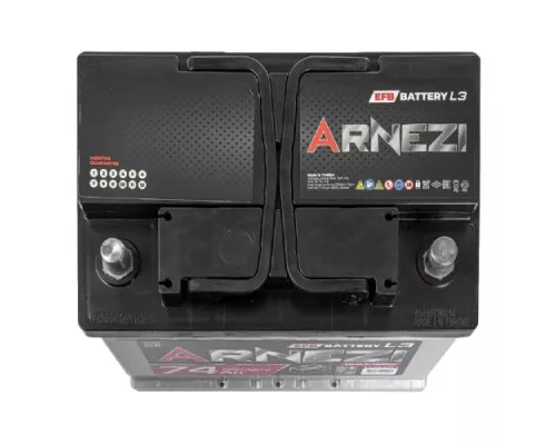 Аккумулятор ARNEZI EFB Start-stop 74 A/ч обратная R(+) 278x175x190 L3 EN 650 A E3060740
