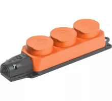 Розетка IEK ОМЕГА РБ33-1-0м 3-м ip44 каучук оранж. PKR61-016-2-K09