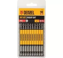 Набор бит Denzel PH2х90 сталь s2, круглый профиль, 10 шт. 11644