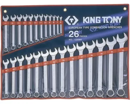 Набор ключей комбинированных KING TONY 1226MR 26 предметов Набор ключей комбинированных KING TONY 1226MR 26 предметов