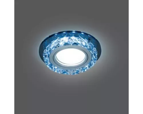 Светильник точечный GAUSS BACKLIGHT кругл. черный/кристалл/хром, gu5.3, led 4100k [BL042]