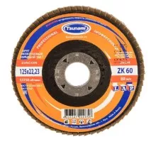 Круг лепестковый TSUNAMI ZK60 125х22.2 мм  (38А 25/Р60 циркон.) D961000LZK12560