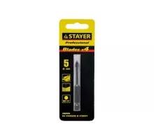 Сверло по стеклу и керамике STAYER 5 х 70мм PROFI 4х кромка, HEX 1/4 2985-05_z01