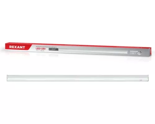 Светильник светодиодный линейный REXANT 607-215 T5 12Bт IP20 4000K, нейтроальный свет 869мм Светильник светодиодный линейный REXANT 607-215 T5 12Bт IP20 4000K, нейтроальный свет 869мм