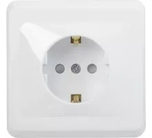 Розетка IEK Вега РСш10-3 1-м сп с заземл. контактом и защ. штор 16а ERV14-K01-16-DM