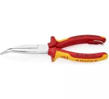 Длинногубцы диэлектрические KNIPEX 2626200T 200 мм с режущими кромками, хромированные KN-2626200T