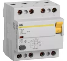 Выключатель дифференциальный (УЗО) IEK ВД1-63 4п 63а 30ма тип ac MDV10-4-063-030