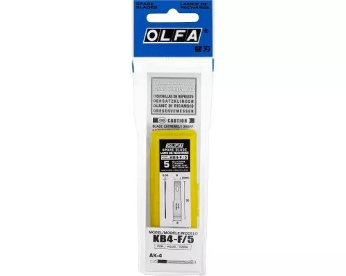 Лезвие для ножа OLFA OL-KB4-F/5 лопаточное, 6(8)х35,5х0,55 мм, 5 шт
