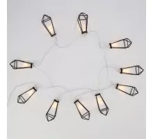 Гирлянда светодиодная Neon-Night Кристаллы черные 1,5 м прозрачный пвх, 10 LED, теплая белая 304-017