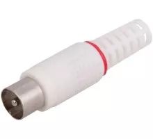 Разъем Proconnect 05-2041-2 ( уп 100 шт ) штекер TV без пайки, белый 05-2041-2