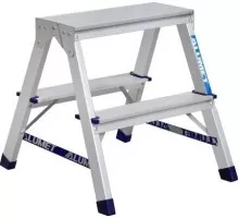 Стремянка алюминиевая АЛЮМЕТ AD 7202 2 ступени двухсторонняя AD7202