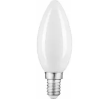 Лампа светодиодная GAUSS Свеча filament 9w 590lm 3000к е14 milky диммируемая led 103201109-D