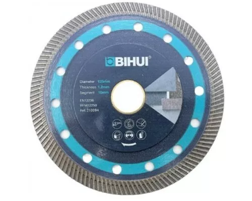 Алмазный диск для резки керамики BIHUI 125 х 22.2мм THIN TURBO DCBT5 Алмазный диск для резки керамики BIHUI 125 х 22.2мм THIN TURBO DCBT5