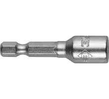 Насадка шестигранная ЗУБР МАСТЕР с торцовой головкой, магнитные, cr-v, e 1/4