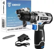 Дрель-шуруповерт аккумуляторная DEKO GCD12DU3 SNOW WHITE SET1 (063-4170) 063-4170